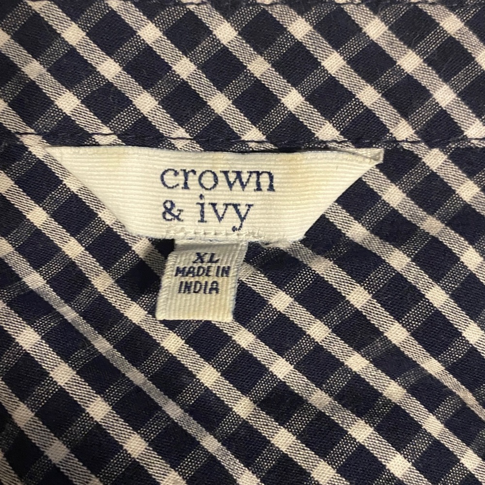 Crown & Ivy Blue and White Plaid dress